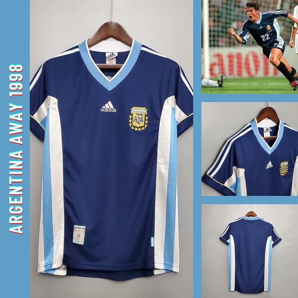 ARGENTINA MAGLIA JERSEY CAMISETAS   WORLD CUP  1998 COPPA DEL MONDO WORLD CUP 98