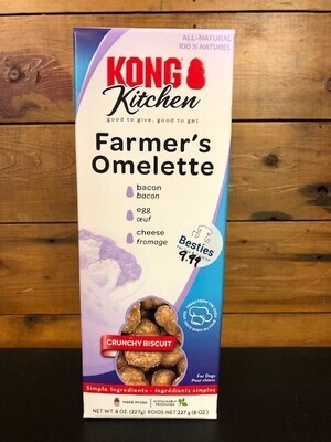 Kong Kitchen Farmers Omelette crunchy Biscuit dog 8 oz