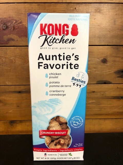 Kong Kitchen Auntie’s Favourite Crunchy Biscuit dog 8 oz