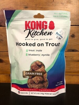 Kong Kitchen Hooked On Trout Grain Free Dog Treat 5oz