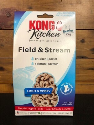 Kong Kitchen Field & Steam Chicken Light & Crispy Dog Treat 4oz