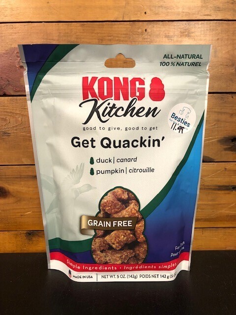 Kong Kitchen Get Quackin’ Grain free dog treat 5 oz