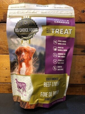 K9 Choice Foods Real Meat Treat Cold Smoked Liver Frozen
