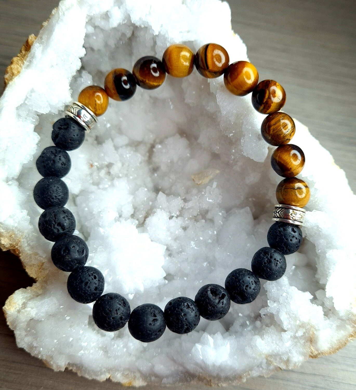 Bracelet Ancrage Homme Oeil du Tigre ø8