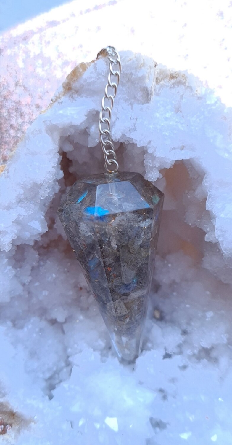 Pendule orgonite Labradorite