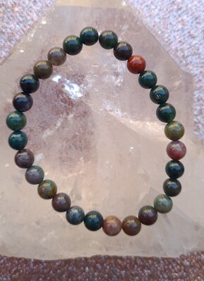 Bracelet Heliotrope (Pierre de sang) ø6