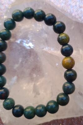 Bracelet Heliotrope (Pierre de sang) ø8