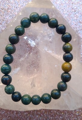 Bracelet Heliotrope (Pierre de sang) ø8