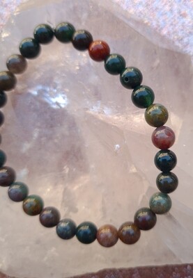 Bracelet Heliotrope (Pierre de sang) ø6