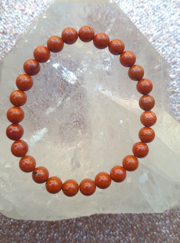 Bracelet Jaspe Rouge ø6