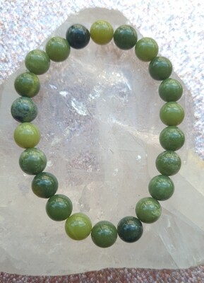 Bracelet Jade Nephrite ø8