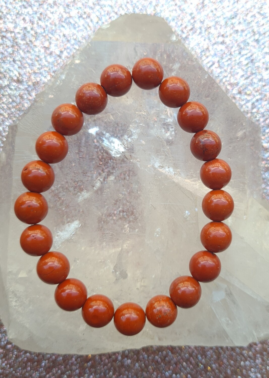 Bracelet Jaspe Rouge ø8