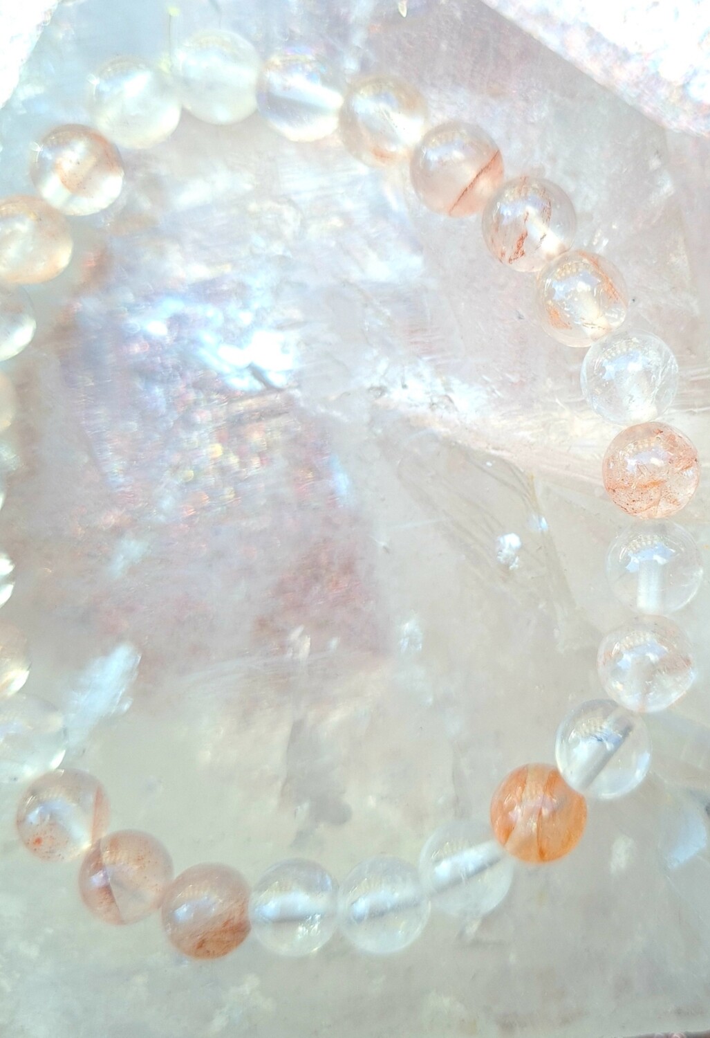 Bracelet Quartz Hématoïde Rouge ø6