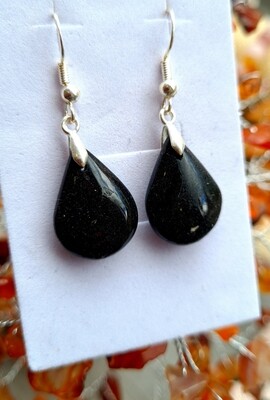 Tourmaline goutte crochet argent