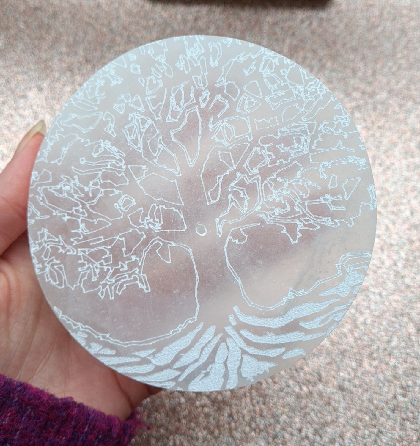 Plaque Sélénite Arbre de Vie