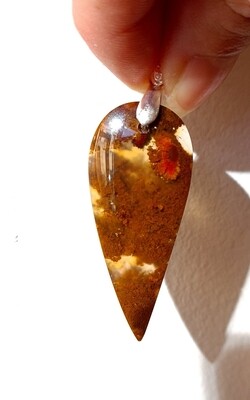Agate Mousse Rouge/Orange Fleur n°4