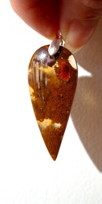 Agate Mousse Rouge/Orange Fleur n°4