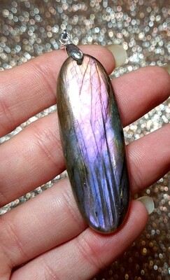 Labradorite Rose Orangé Violette n°4