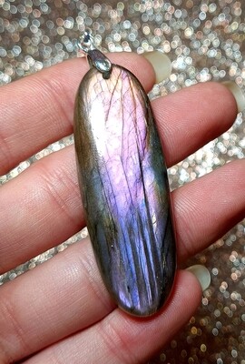 Labradorite Rose Orangé Violette n°4