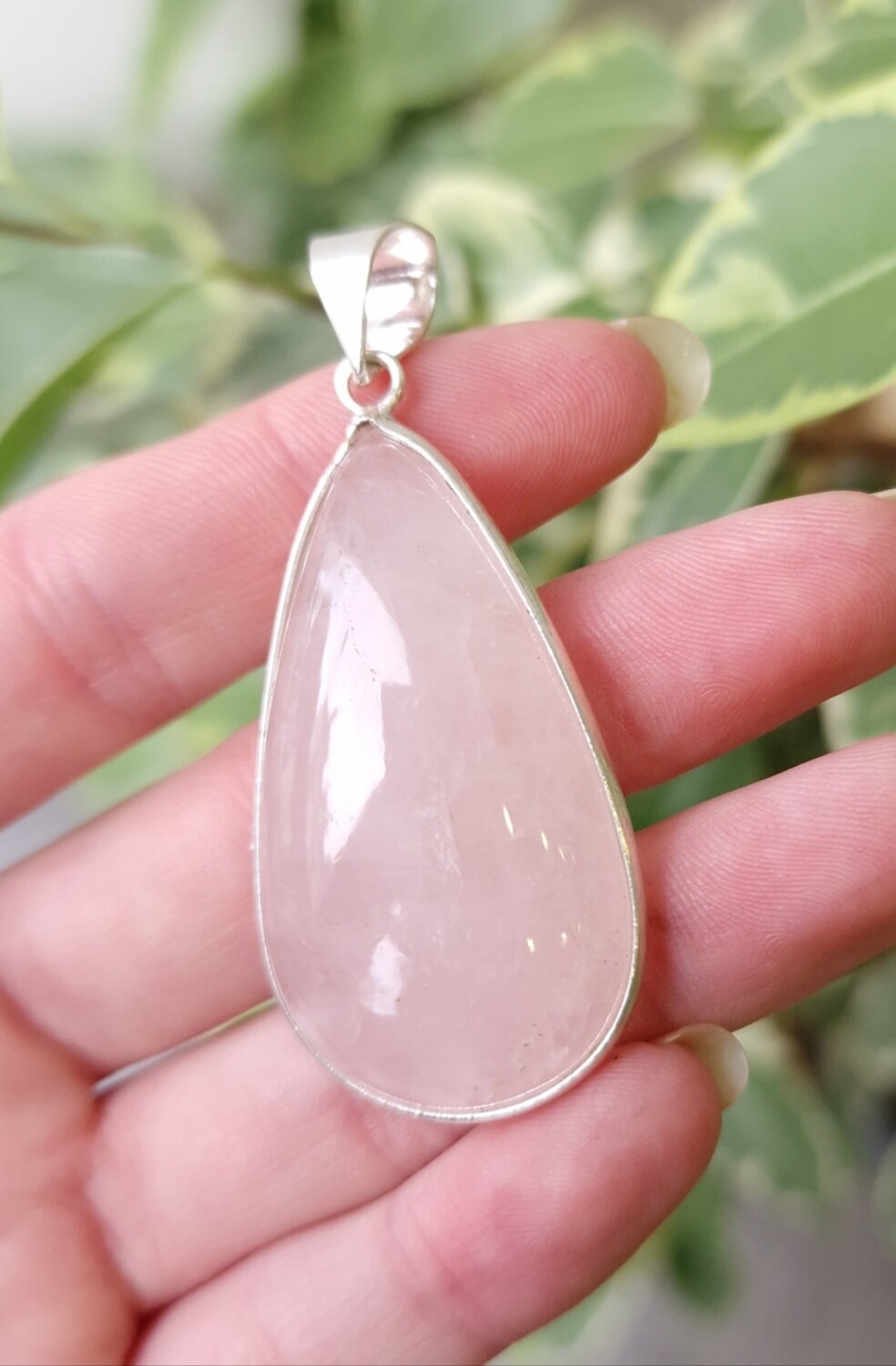Quartz Rose Serti Argent 925