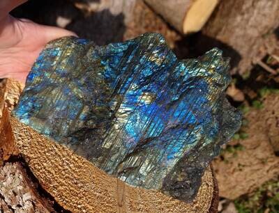 labradorite 1 face brute 1 face polie N°2