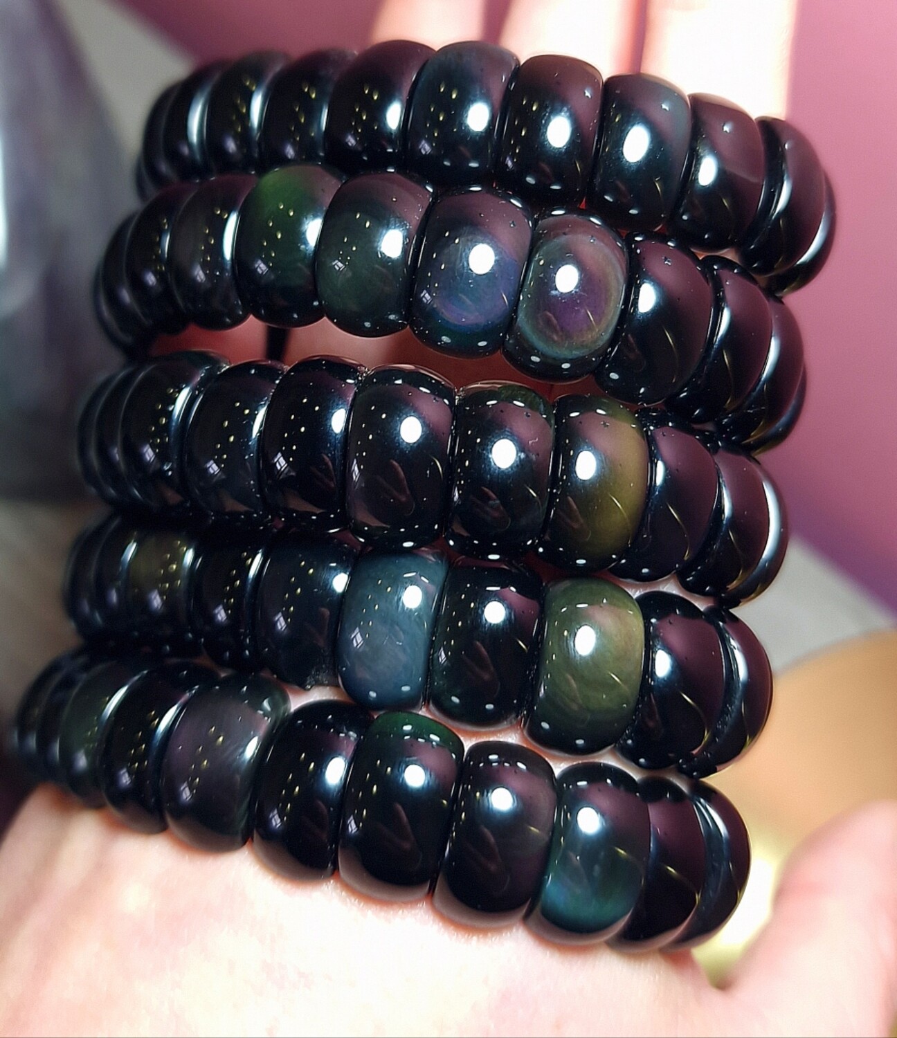 Bracelet Obsidienne Oeil Celeste Extra