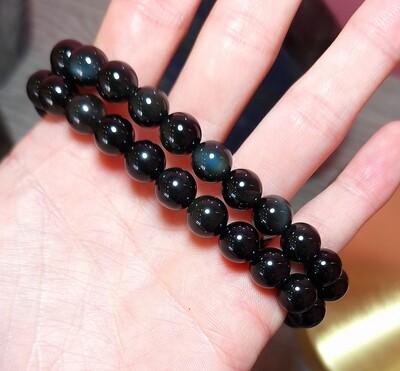 Bracelet Obsidienne Oeil Céleste ø8