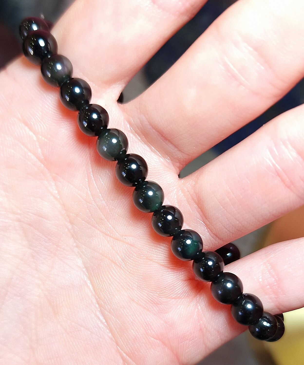 Bracelet Obsidienne Oeil Céleste ø6