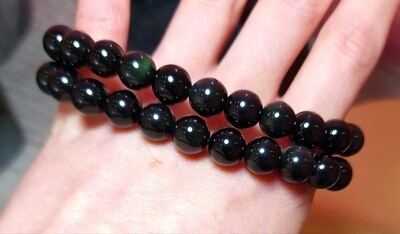 Bracelet Obsidienne Oeil Céleste ø8