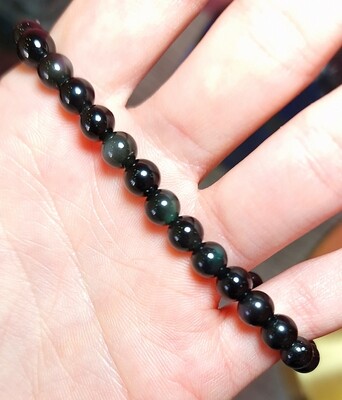 Bracelet Obsidienne Oeil Céleste ø6