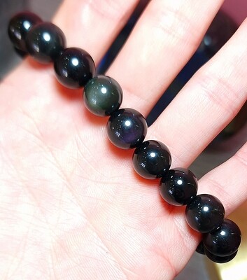 Bracelet Obsidienne Oeil Céleste ø10