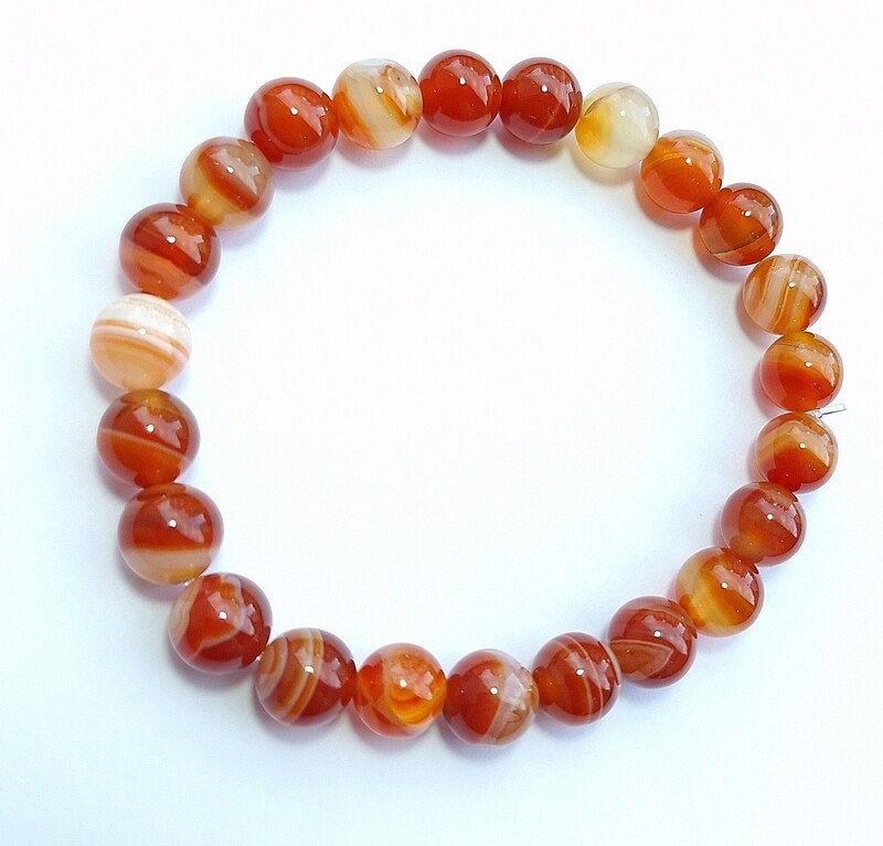 Bracelet Cornaline ø8