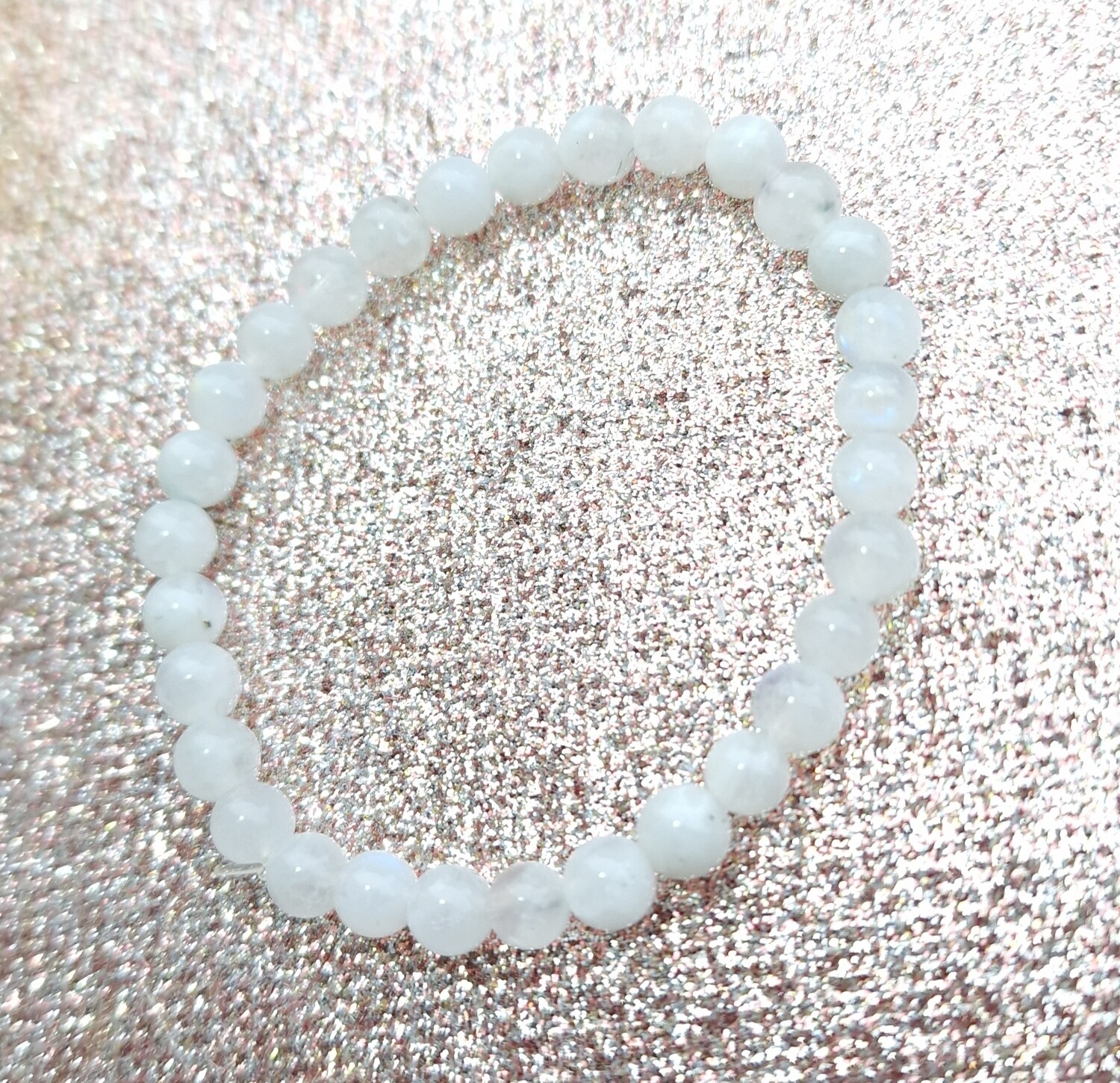 Bracelet Pierre de Lune Blanche ø6