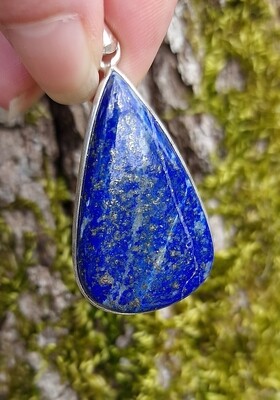 Lapis lazuli Serti Argent 
