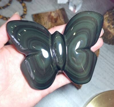 Forme Libre Papillon Obsidienne Oeil Céleste n°1