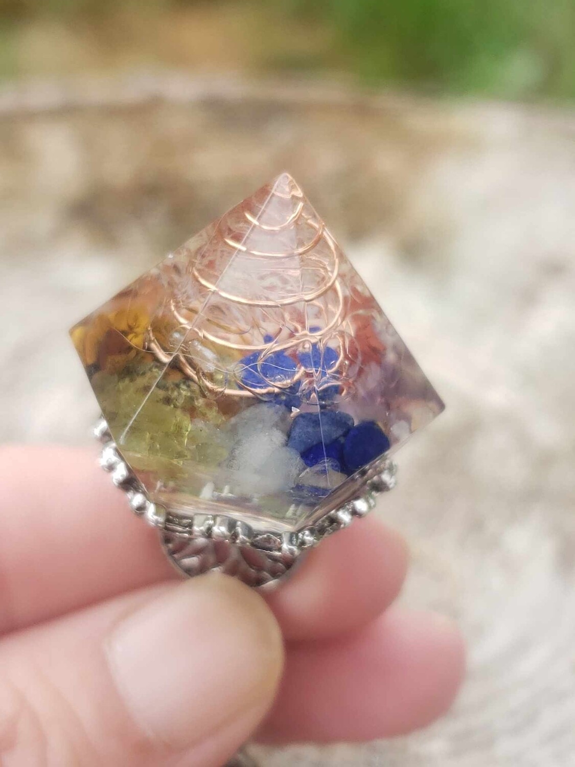 Pendule Orgonite 7 chakras