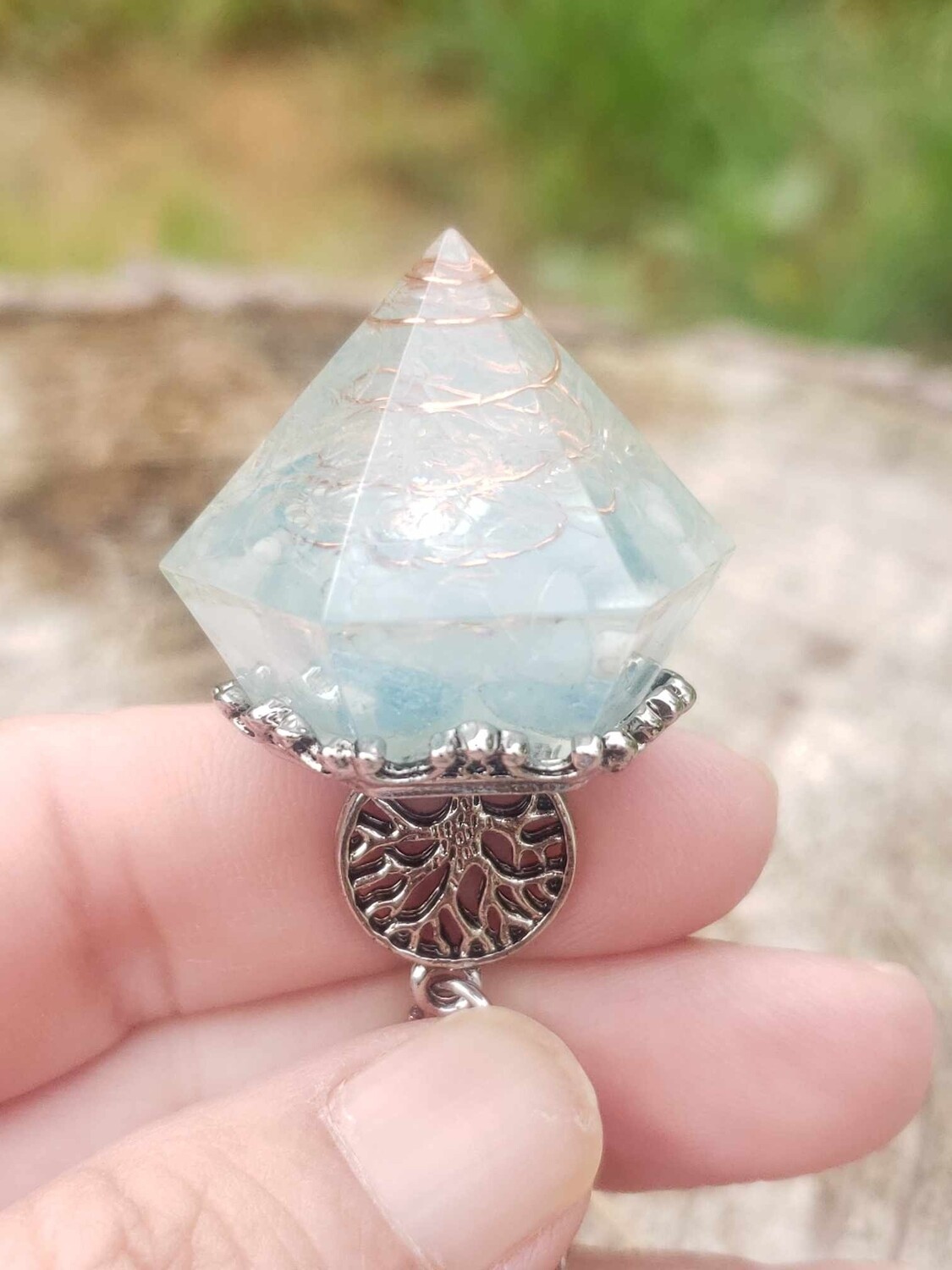 Pendule Orgonite Aigue Marine