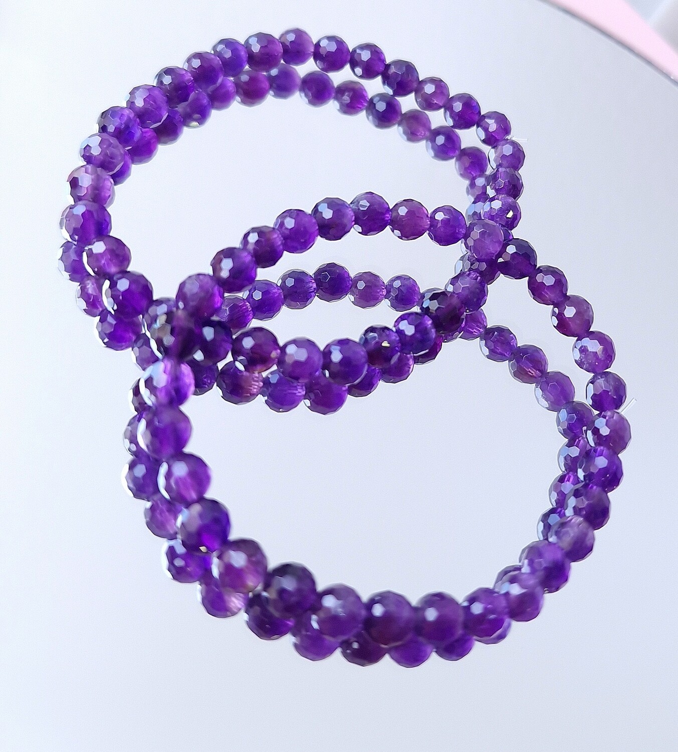 Bracelet Améthyste AA+ Facette ø6
