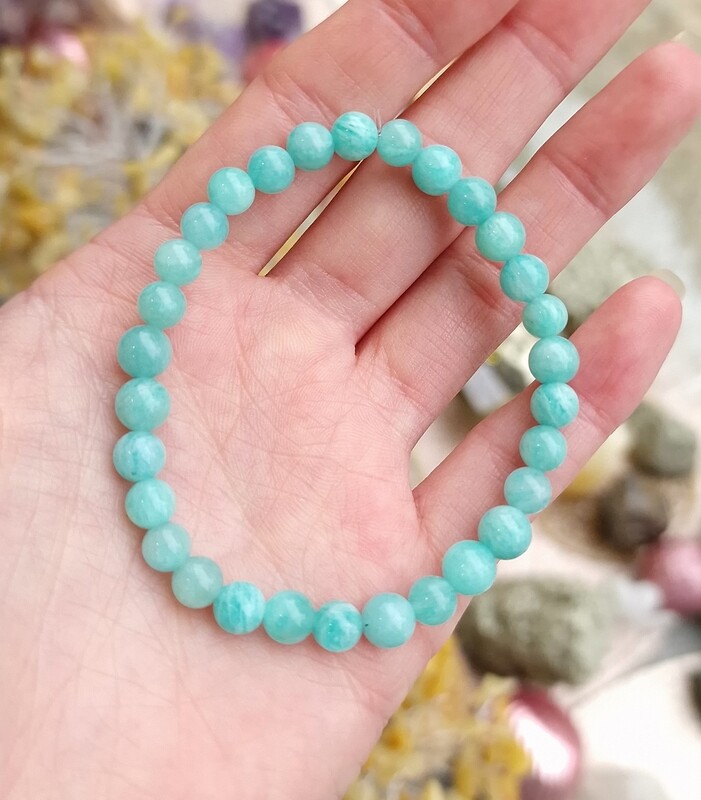 Bracelet Amazonite du Perou AA ø6