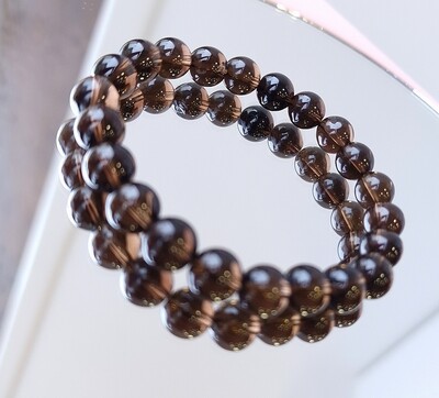Bracelet Quartz Fumé ø8