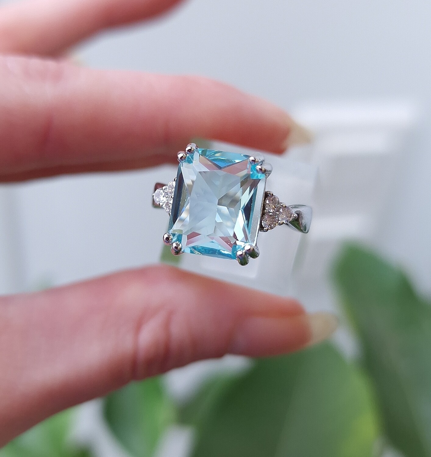 Bague Aigue Marine T52/53