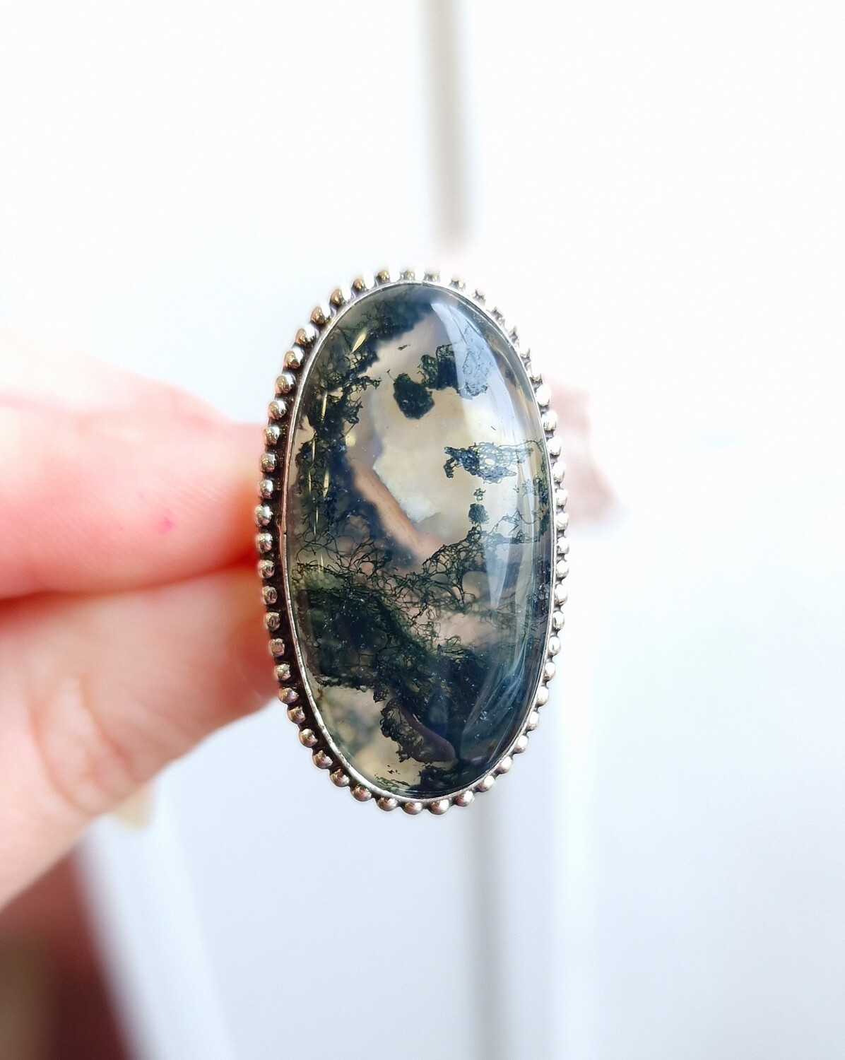 Bague Agate Mousse - T58/59
