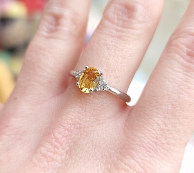 Bague Citrine Naturelle n°4