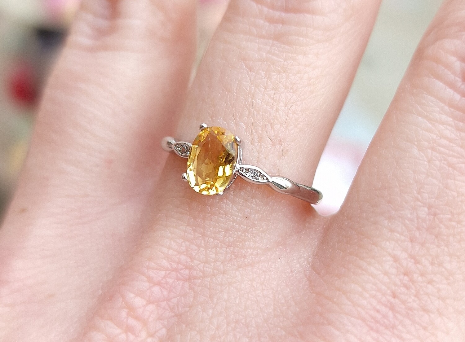 Bague Citrine Naturelle n°2