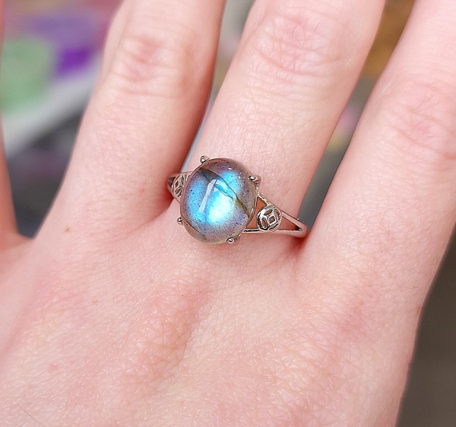 Bague Labradorite Bleue AAA n°3