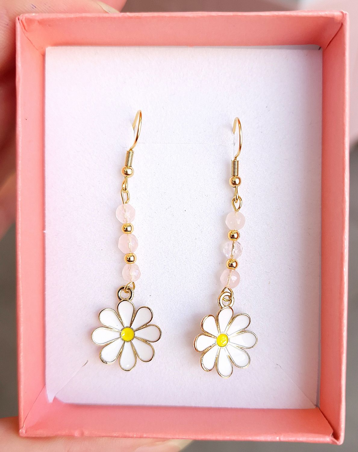 Boucle Quartz Rose Fleur