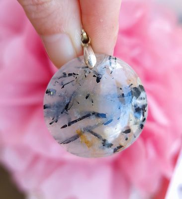 quartz inclusion tourmaline et hématoide N°2