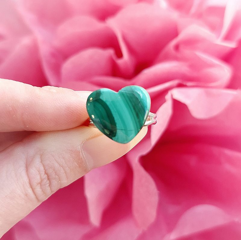 Bague Malachite Coeur n°2