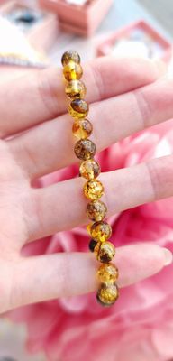 Bracelet Ambre Baltique Avec inclusion AAA ø6