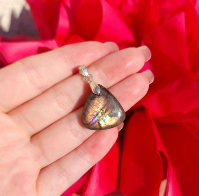 Labradorite  rose orangé    N°21